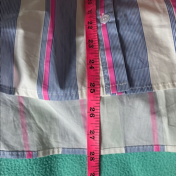 JODIFL Blue and Pink Striped Button-Down Shirt NWT - Picture 9 of 11